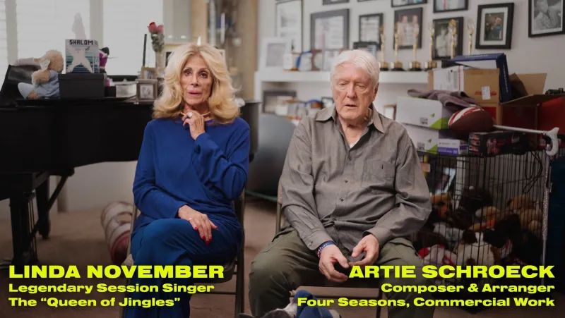Linda November and Artie Schroeck on camera