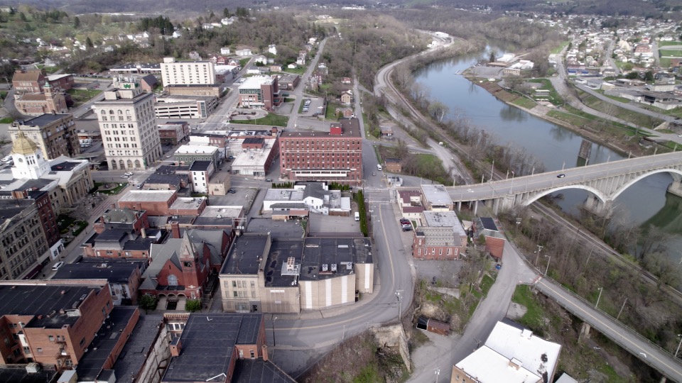 Aerial view of West Virginia coal country
